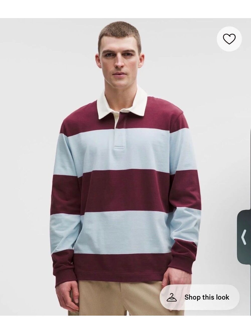 Lululemon Long Sleeve Cotton Rugby Shirt